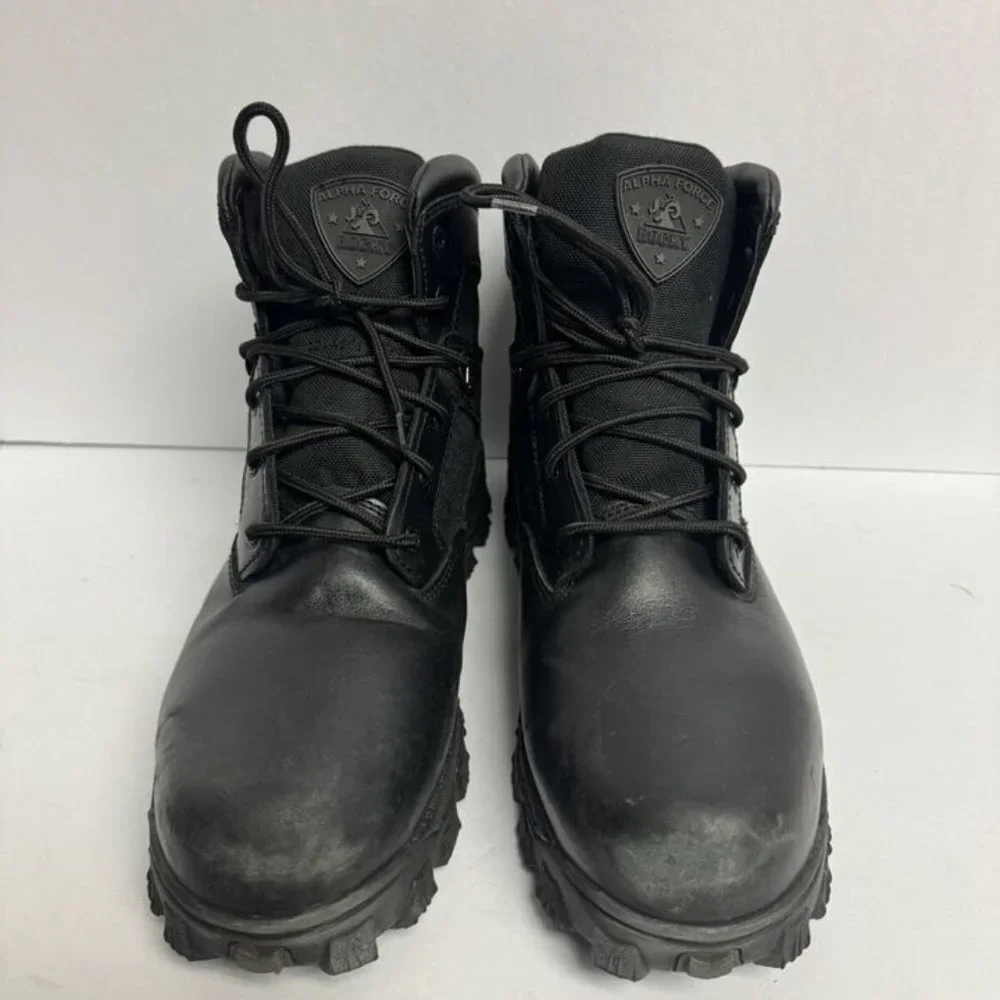 Rocky Mens Alphaforce Combat Boot Black Size 11.5W